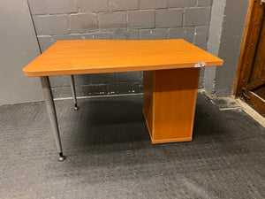 Small Oak Desk With Credenza (LHS)