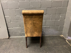 Brown Suede Dining Chairs(Arch Edge) - PRICE DROP