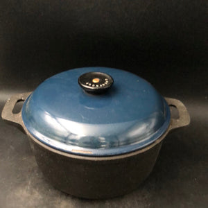 Set of three Cast Iron Blue pot