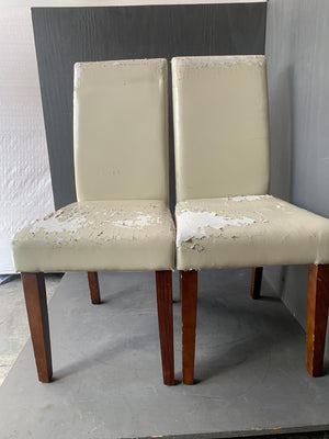 White Dining Chair (needs upholstering) - PRICE DROP