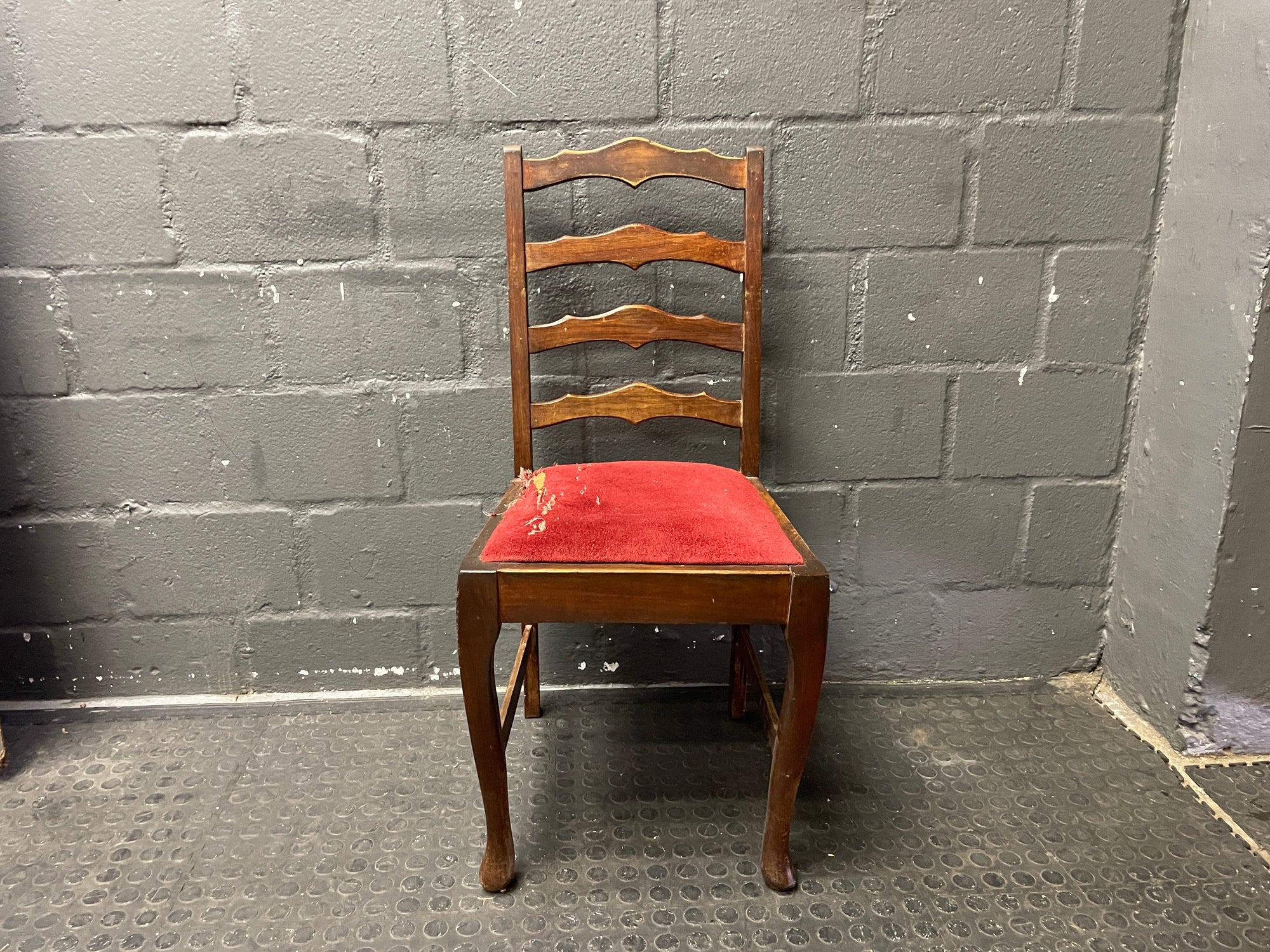 Wooden Red Seat Dining Chair - PRICE DROP