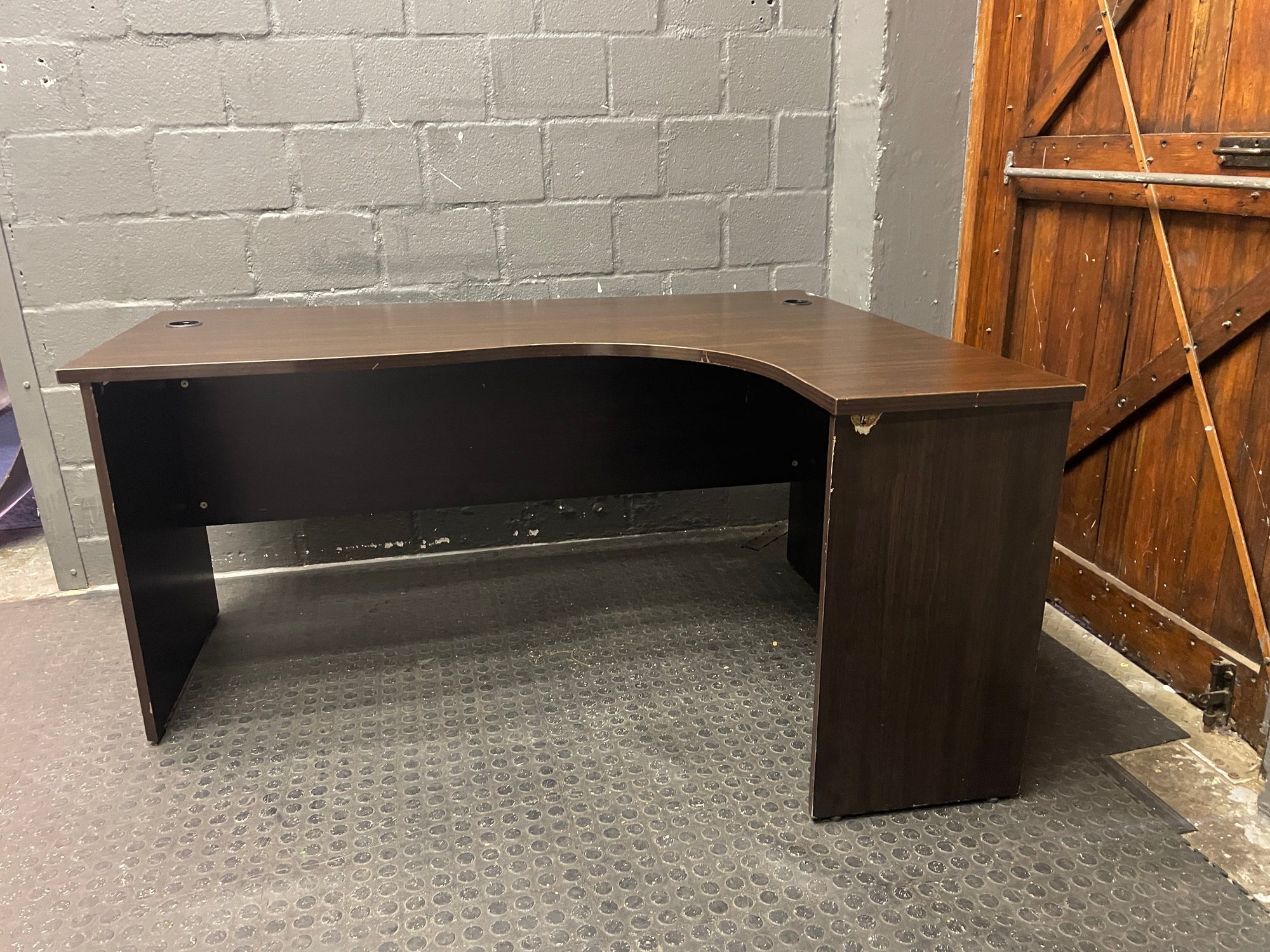 Dark Wood L Shape Desk(No Drawers) - PRICE DROP