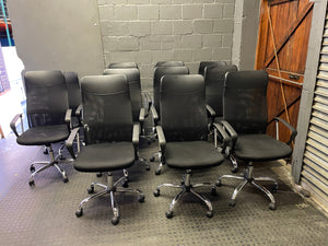 Black Executive Office Chair(Chrome Legs)