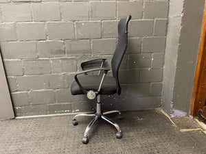 Black Executive Office Chair(Chrome Legs)