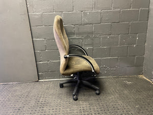 Cream Suede Office Chair(Hydraulic Faulty)