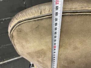 Cream Suede Office Chair(Hydraulic Faulty)