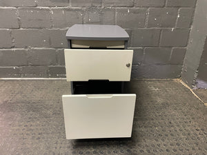 Grey 2 Drawer Filing Cabinet(On Wheels) - PRICE DROP