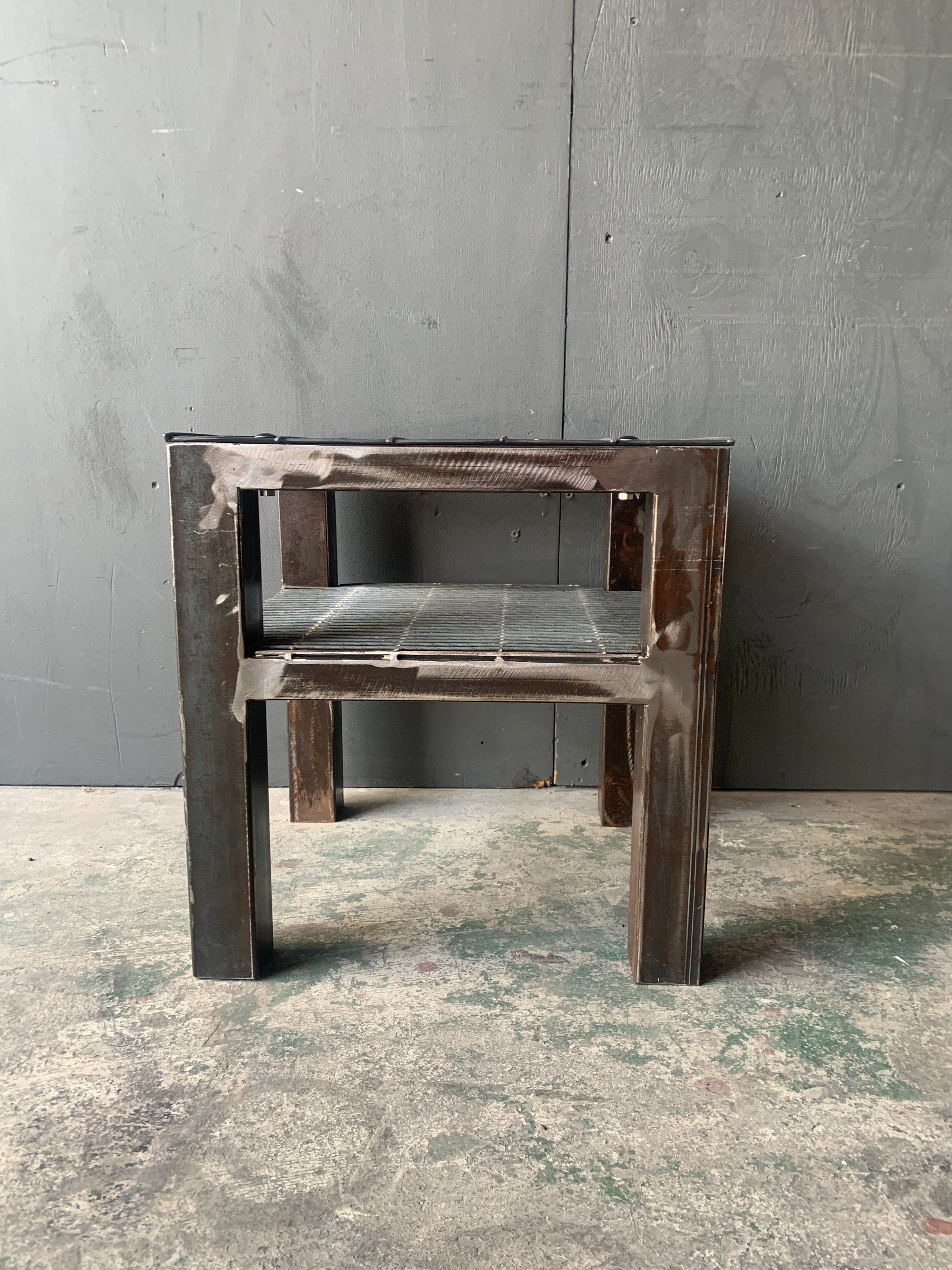 Steel side table two tier - PRICE DROP
