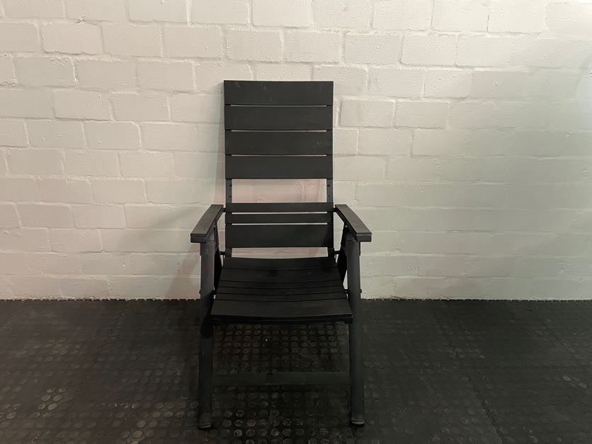 Dark Outdoor chair (missing back plank) - PRICE DROP