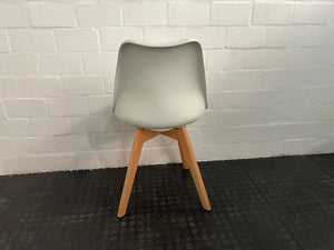 White Dining Chair (Wooden Legs) - PRICE DROP