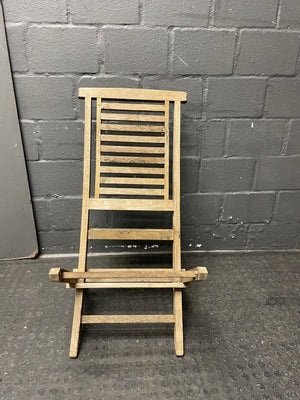 Outdoor Folding Wooden Chair(Missing Planks) - PRICE DROP