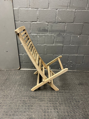 Outdoor Folding Wooden Chair(Missing Planks) - PRICE DROP