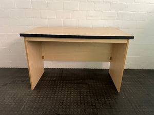 Plain Wooden Desk(Black Edge)120cm X60cm) - PRICE DROP