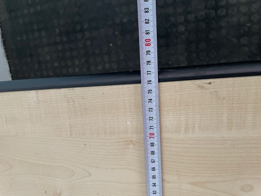 Plain Wooden Desk(Black Edge)120cm X 77cm) - PRICE DROP