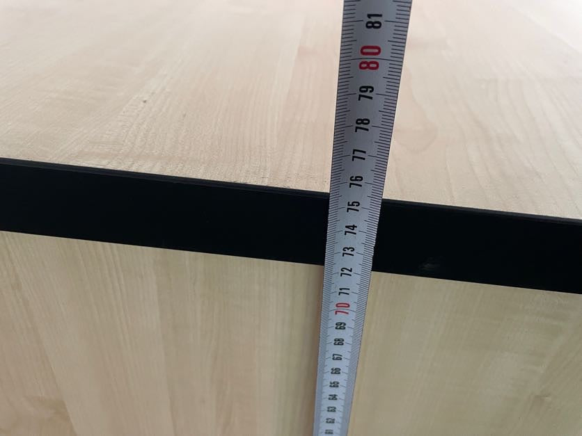 Plain Wooden Desk(Black Edge)120cm X 77cm) - PRICE DROP