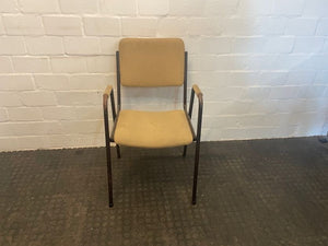 Cream Steel Visitors Arm Chair - PRICE DROP