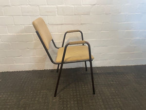 Cream Steel Visitors Arm Chair - PRICE DROP