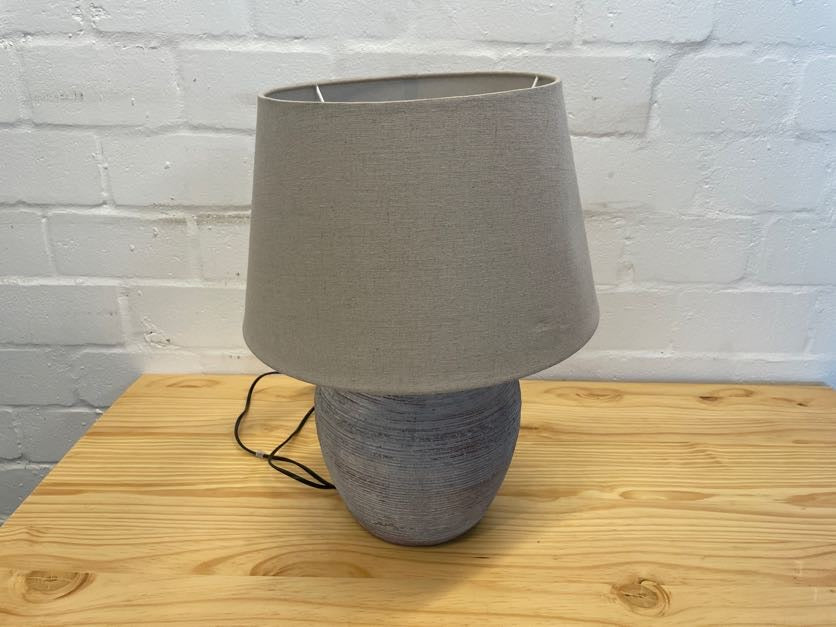 Small Grey Bedside Lamp