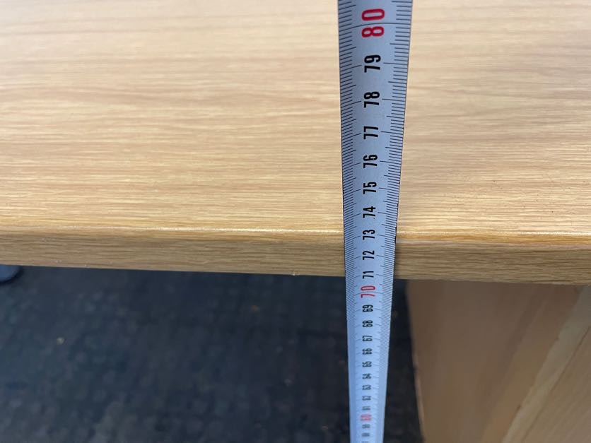 LHS Office Desk with 1 Door Cupboard