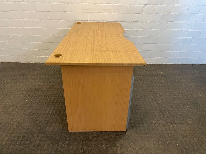 LHS Office Desk with 1 Door Cupboard