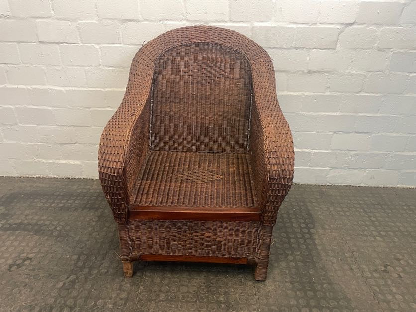 Wicker Dark Arm Chair