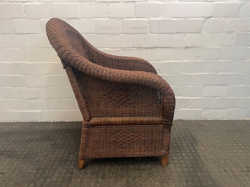 Wicker Dark Arm Chair