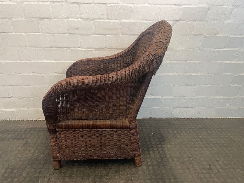 Wicker Dark Arm Chair