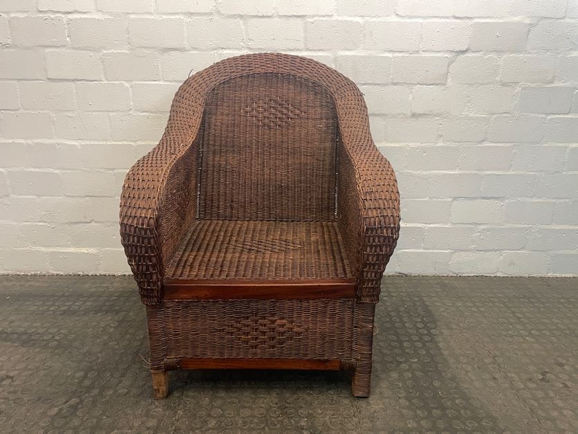 Wicker Dark Arm Chair