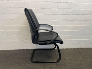 Leather Like Black Vistors Chair - PRICE DROP