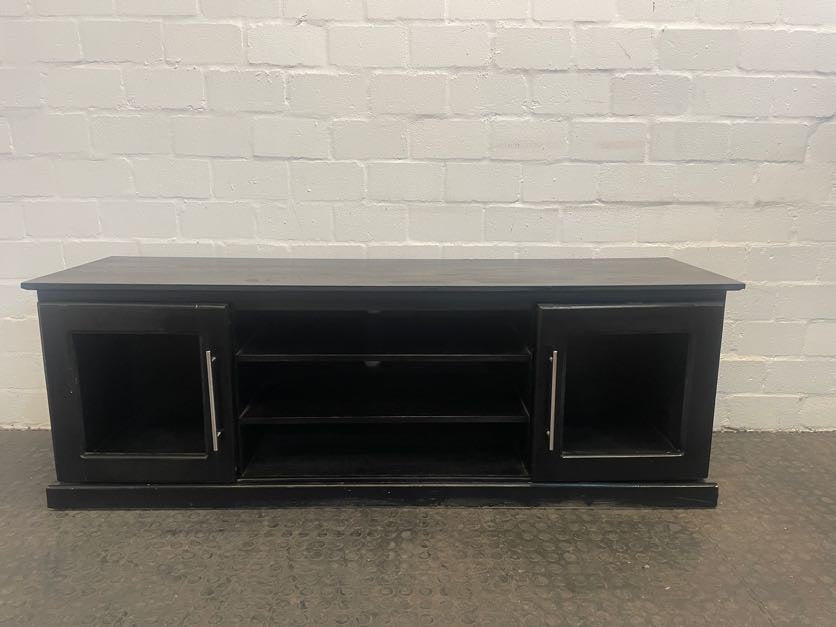2 Door Black Tv Stand (No Glass) PRICE DROP
