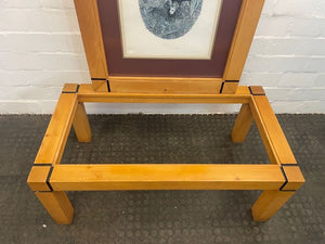 Oak Wood Coffee Table With 2 Sided Picture Backing (No Glass) - PRICE DROP