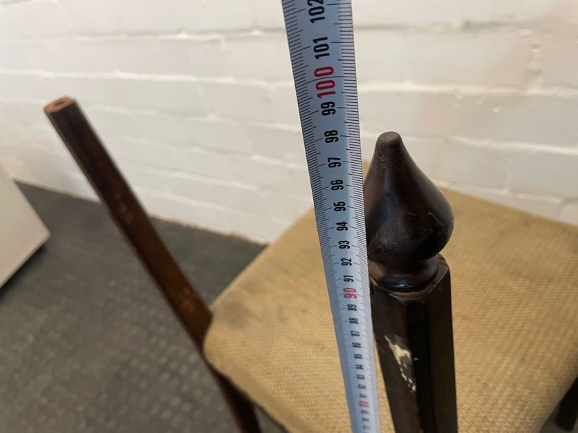 Dark Wood Dining Chair (No Back) - PRICE DROP