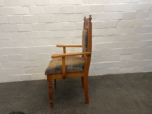 Oak Print Dining Chair With Arms - PRICE DROP