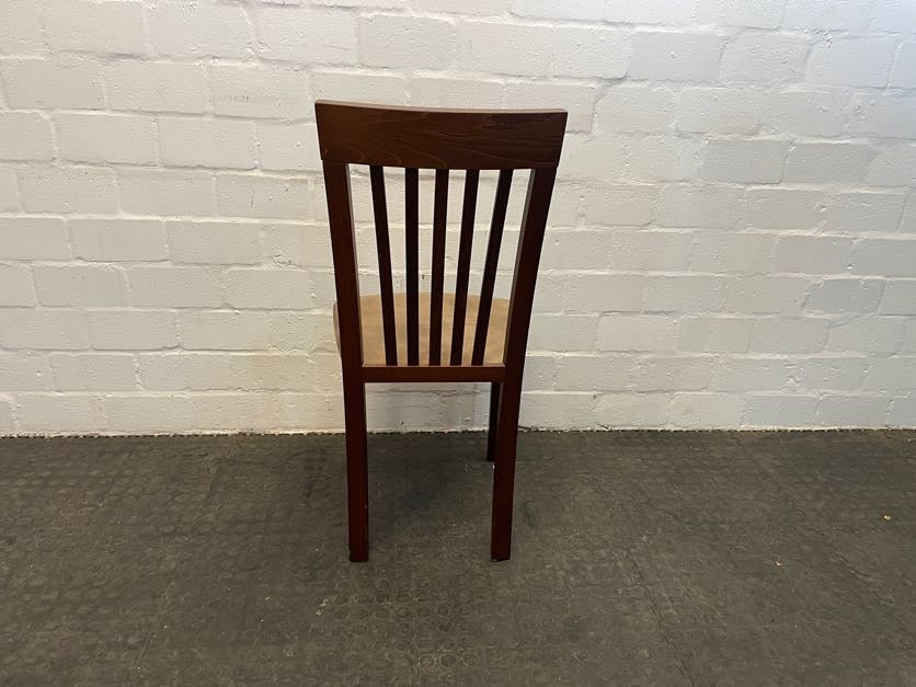 Dark Wood Suede Seat Dining Chair - PRICE DROP - 2ndhandwarehouse.com