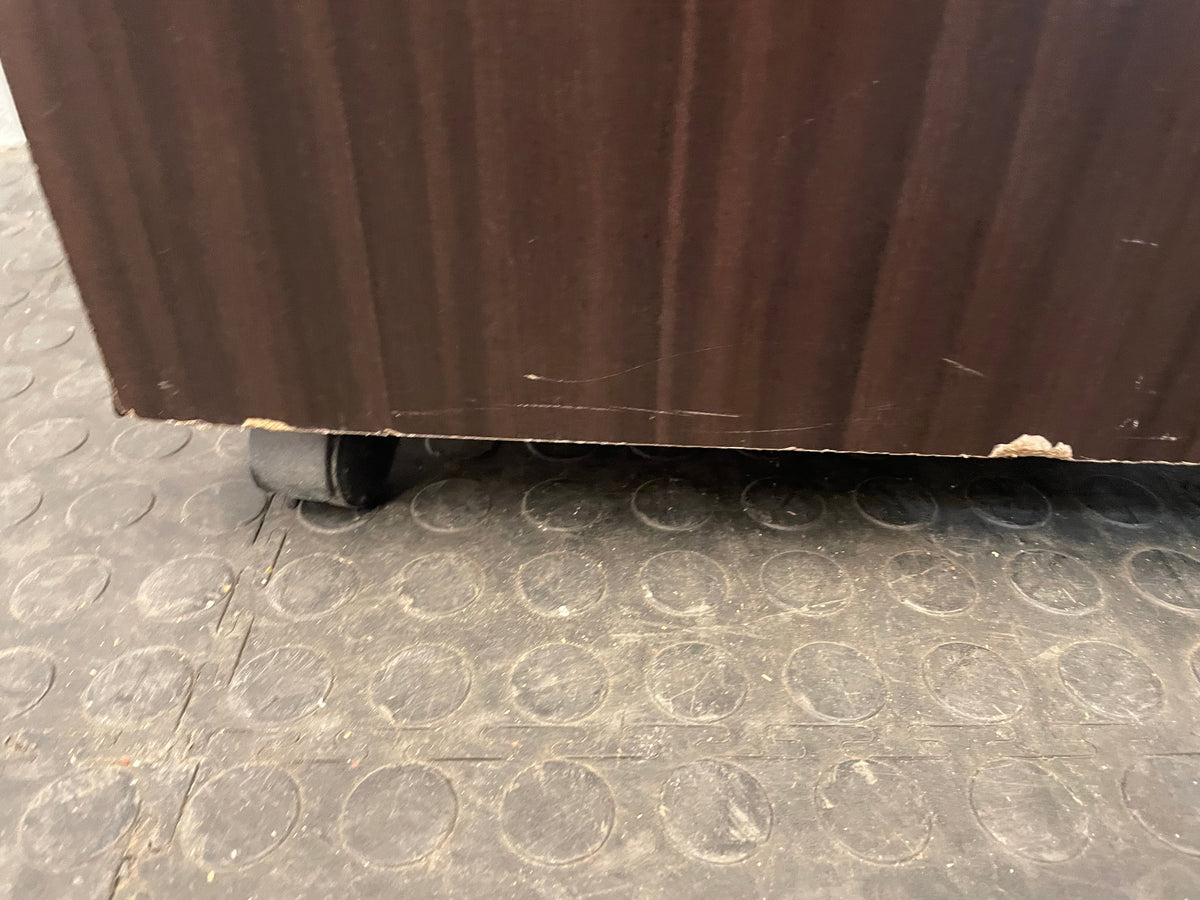 Dark 3 Drawer Pedestal (On Wheels) - PRICE DROP