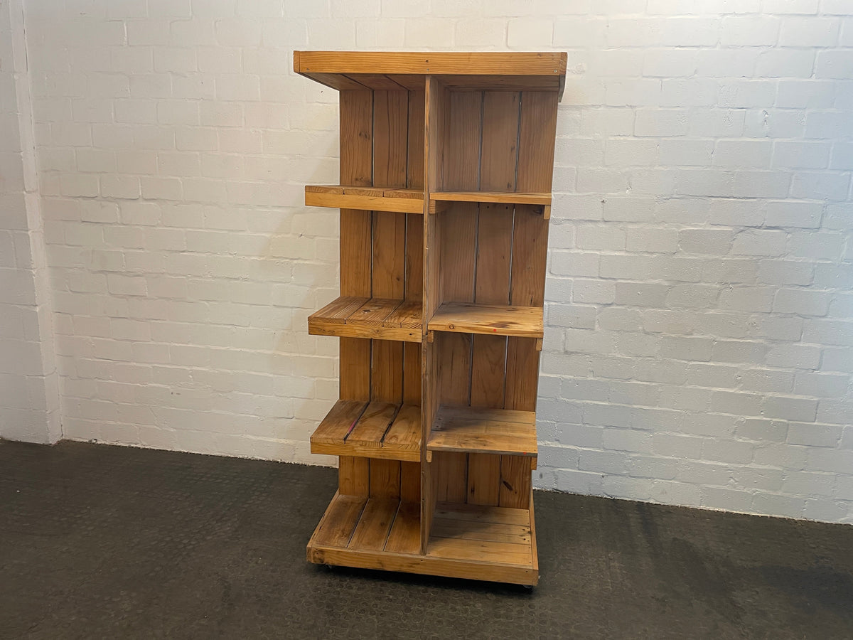 Wooden Stacking Display Cabinet On Wheels - REDUCED