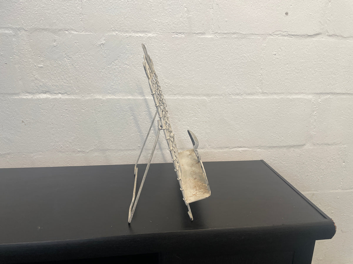 White Wire Book Stand