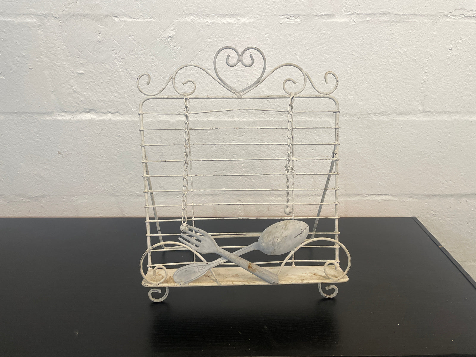 White Wire Book Stand