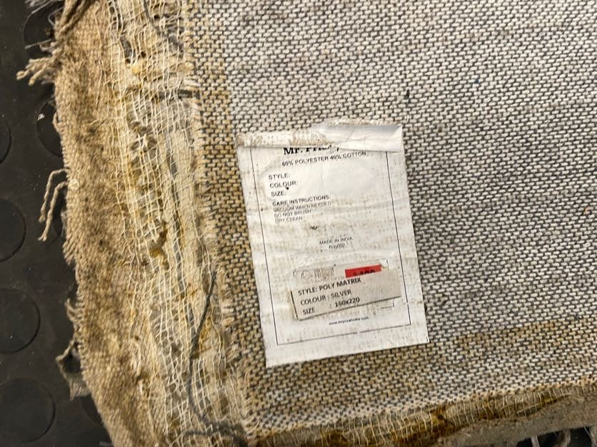 Grey & Cream Fury Rug 160 x 220 - PRICE DROP