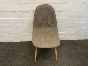 Grey Leather Wooden Dining Chair - PRICE DROP