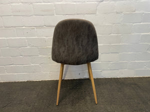 Grey Leather Wooden Dining Chair - PRICE DROP