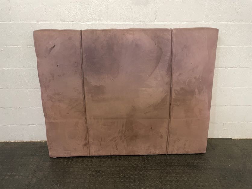 Brown Suede Double Bed Headboard