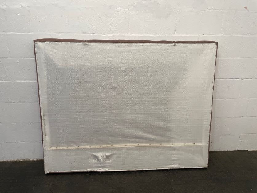 Brown Suede Double Bed Headboard