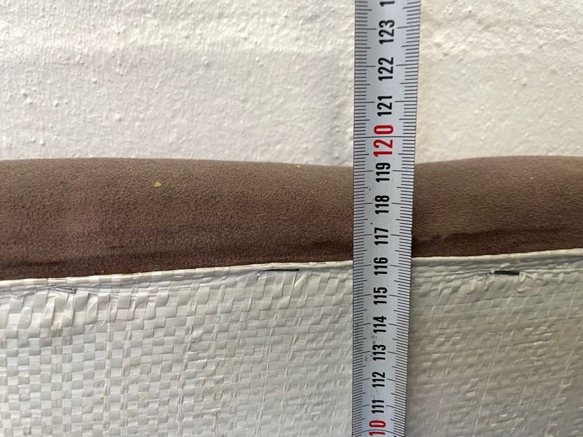 Brown Suede Double Bed Headboard