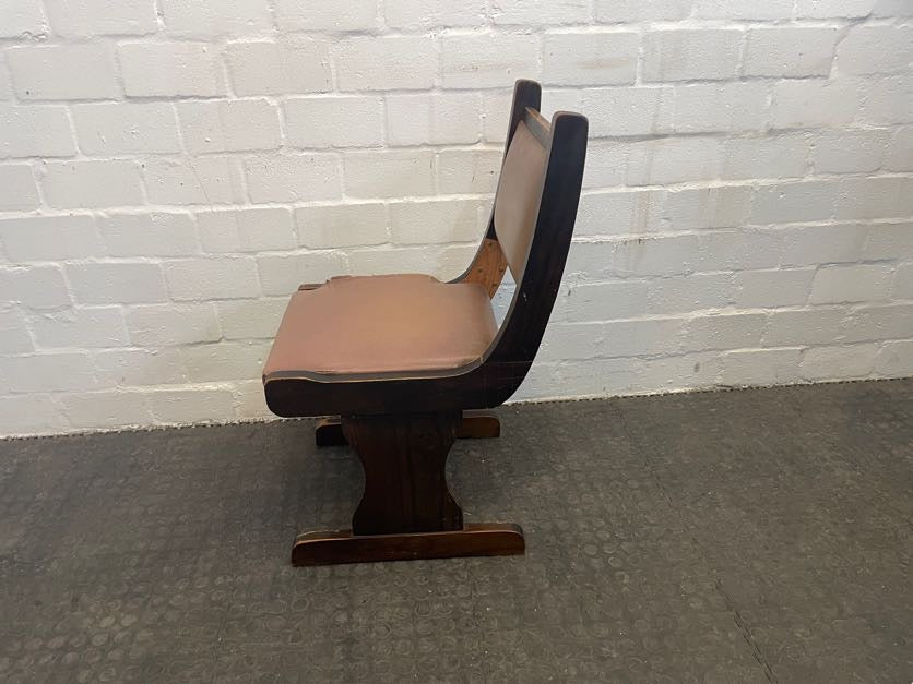 Hard Wood Brown Dining Chair (Torn) - PRICE DROP - 2ndhandwarehouse.com