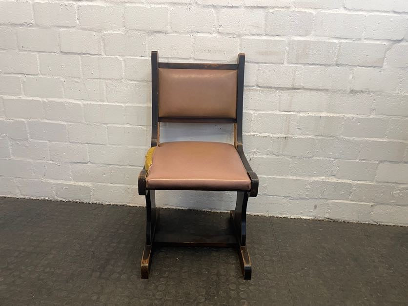 Hard Wood Brown Dining Chair (Torn) - PRICE DROP - 2ndhandwarehouse.com