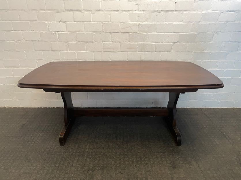 Dark Wood 6 Seater Dining Table