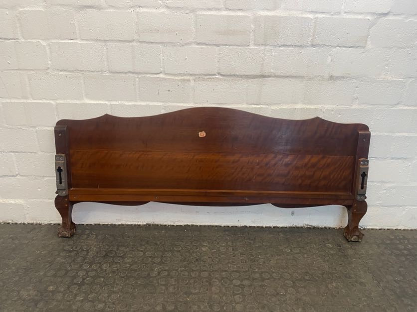 Wooden Ball & Claw Double Bed Footboard