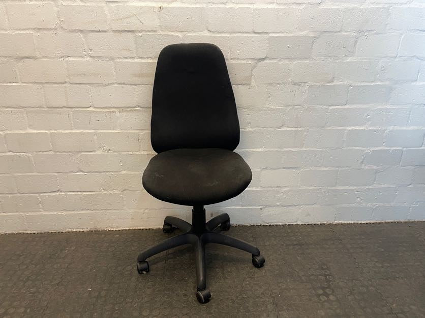 Hight Back Black Typist Chair - 2ndhandwarehouse.com