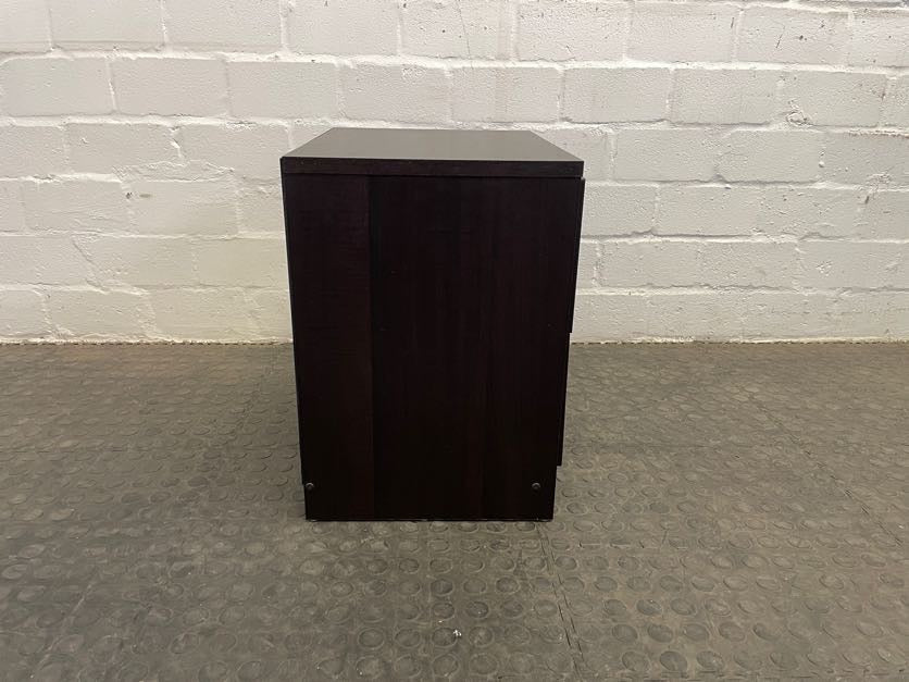 2 Drawer Dark Wood Bedside Pedestal - PRICE DROP